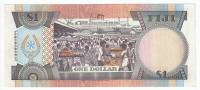() Банкнота Фиджи 1980 год 1  ""   UNC